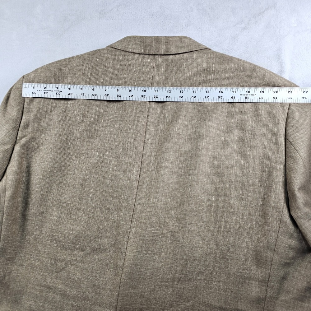Ralph Lauren LRL Blazer Men's 52R Sport Coat Jacket Polyester Linen Blend Beige - Picture 10 of 11